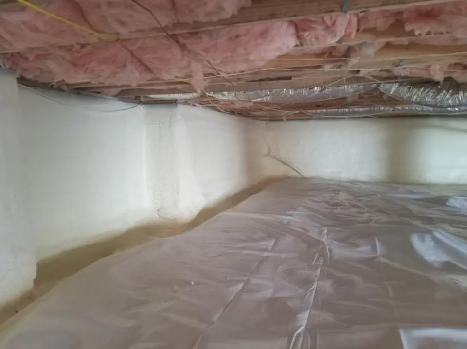 Crawl space encapsulation with closed-cell spray foam for Attic Insulation in Bainbridge Island